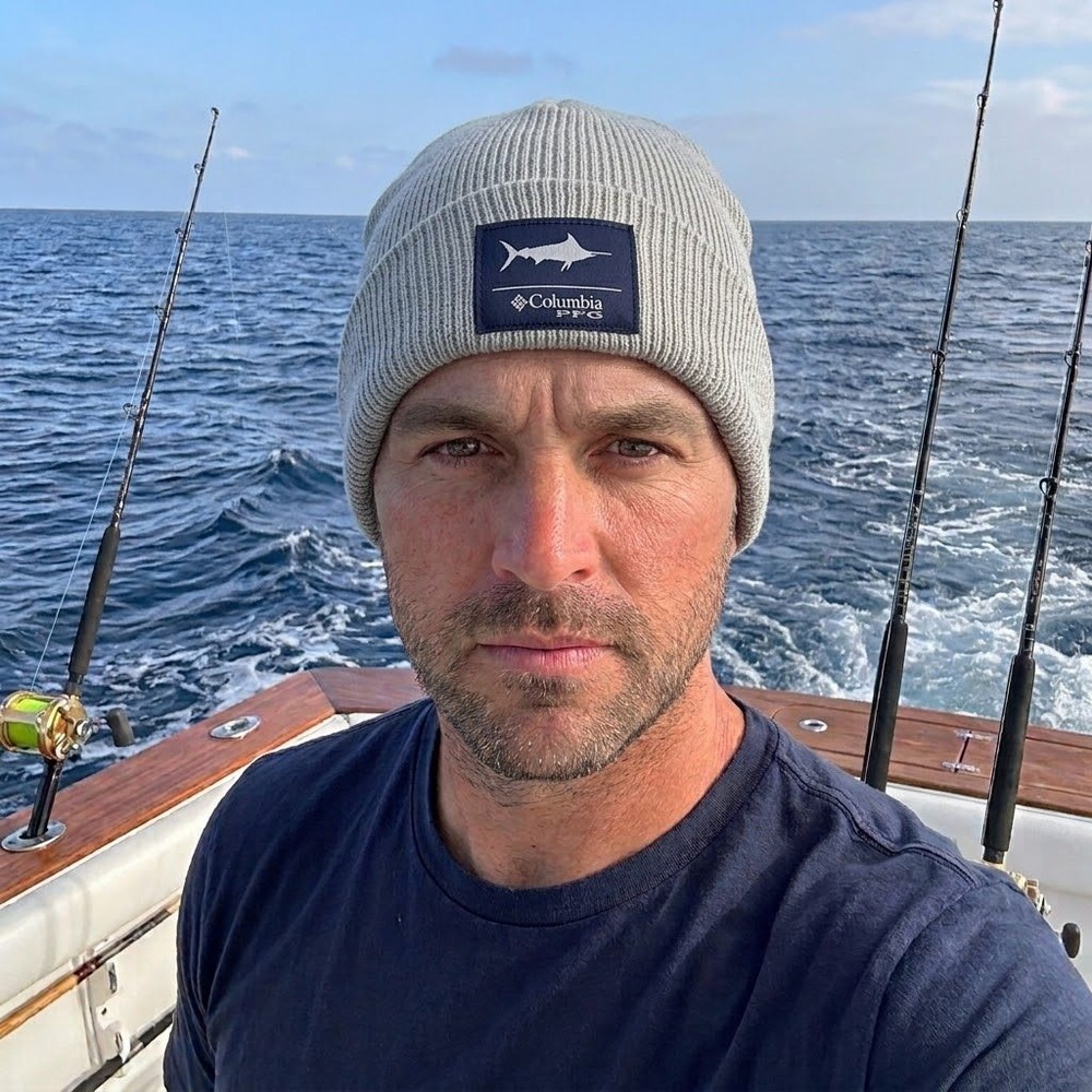 Columbia PFG Cuffed Beanie Unisex OS Grey Marlin Patch CU4868-020 *NEW*